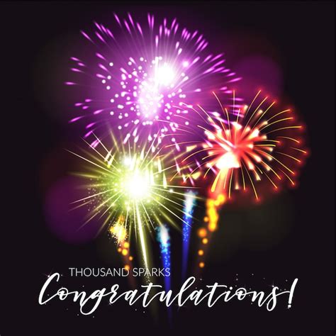 Congratulations Fireworks Clip Art