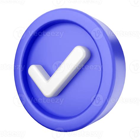 A Blue Check Mark Icon On A Black Background 56255848 Png