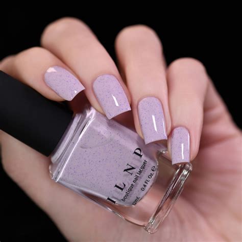 Heather Pale Lilac Speckled Nail Polish By Ilnp