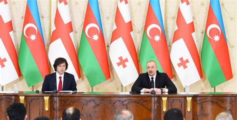 Ilham Aliyev And Prime Minister Irakli Kobakhidze Made Press Statements