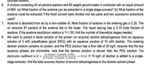 Solved A Mixture Containing Wt Percent Acetone And Weight