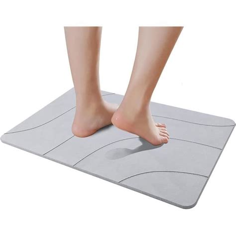 Diatomite Stone Tapis De Bain En Pierre Antid Rapant Super Absorbant