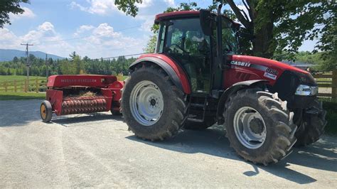 Testing The New Case Farmall 105 U Baling Hay Youtube