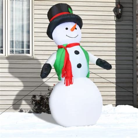 Sunnydaze Holly Jolly Snowman Christmas Inflatable Yard Decoration 7