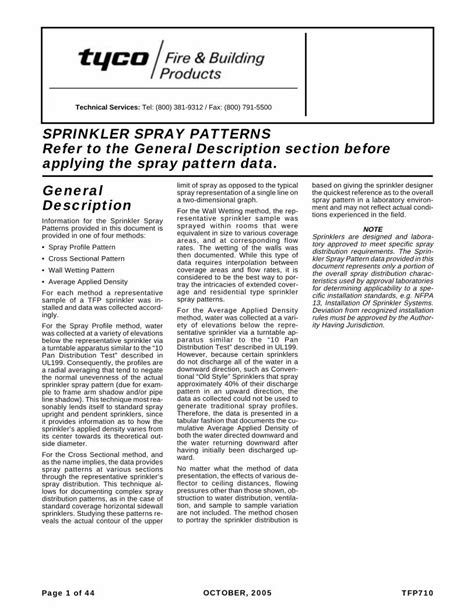 Pdf Sprinkler Spray Patterns Refer To The General · Pdf Filegeneral Description Information