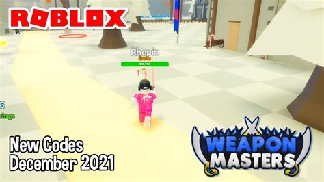 Roblox Weapon Masters New Codes December Youtube