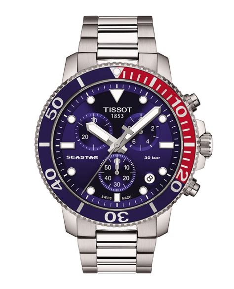 Buy Tissot Mens Seastar Quartz Chronograph L Stainless Steel