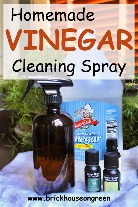 Easy Homemade Household Vinegar Cleaner - Brick House On Green