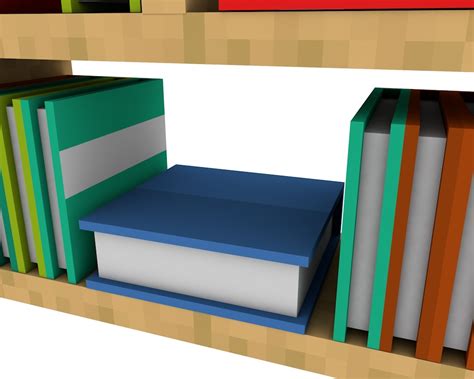 Bücher auf einem Bücherregal Minecraft 3D Modell TurboSquid 1078287