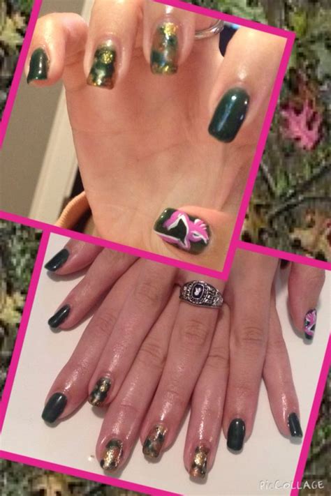 Shellac Manicure With Camo Browning Designs Shellac Manicure