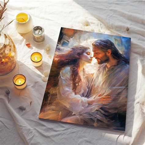 Jesus and Mary Magdalene Wall Art Prints Spiritual Art Prints Gifts Spiritual Wall Art Gifts for ...