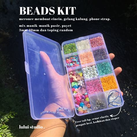 Jual BEADS KIT Mote Pasir Set Box Manik Payet Pasir Manik KIT 3mm