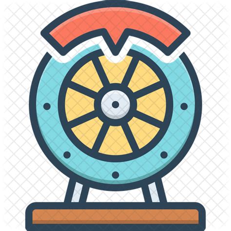 Spin Wheel Icon Download In Colored Outline Style