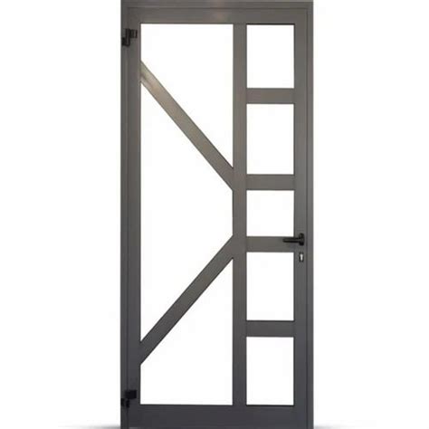 Powder Coated Aluminium Front Door Semi Glossy Grey For Home At Rs