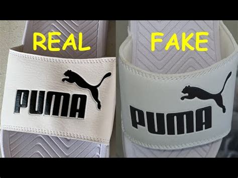 Puma Sandals Real Vs Fake How To Spot Fake Puma Popcat Slides YouTube