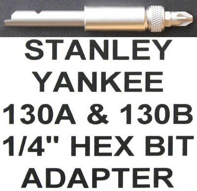 B Stanley Yankee Hex Bit Conversion Adapter Ratchet Screwdriver