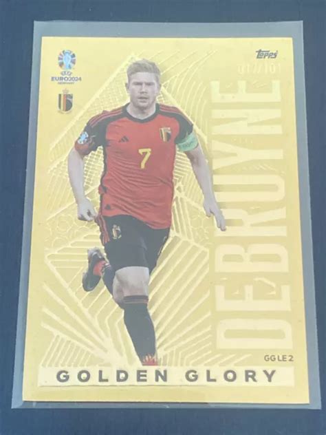 Topps Euro Match Attax Golden Glory Kevin De Bruyne Nummeriert