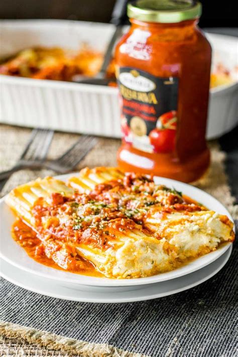 Easy Cheesy Manicotti Homemade Hooplah