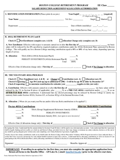 Fillable Online Salary Reduction Agreement Addendum A Fax Email Print