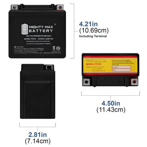 Ytz S V Ah Replacement Battery Compatible With Honda Crf F