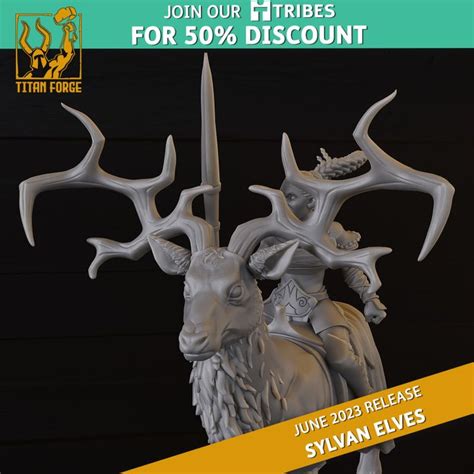 D Printable Sylvan Elves Wild Huntsmen By Titan Forge Miniatures