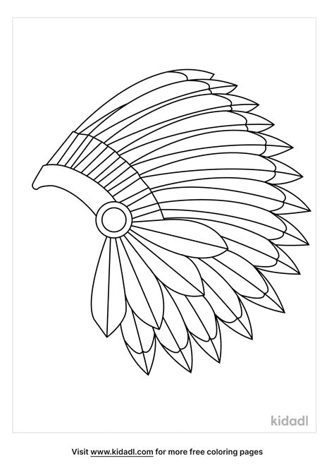 Native American Headdress Printable Coloring Pages Sketch Coloring Page