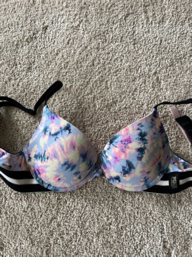 Pink Victorias Secret Wear Everywhere Push Up Bra Tie Dye Womens Size