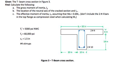 Solved Given The T Beam Cross Section In Figure 3 Find Chegg