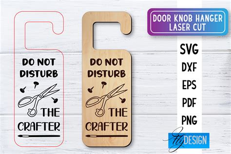 Door Knob Hanger Laser Cut Svg Home Svg Design Cnc Files By Fly