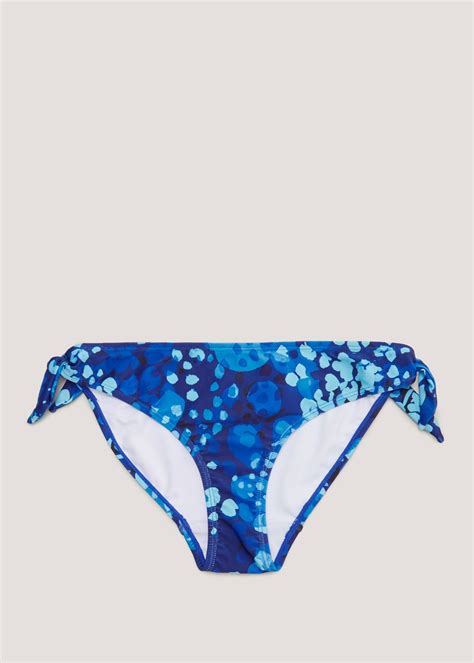 Blue Abstract Print Twist Bikini Briefs Matalan