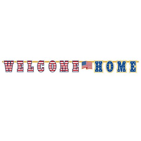 Amscan 125 In X 11 Ft Welcome Home Letter Banner 2 Pack 120267