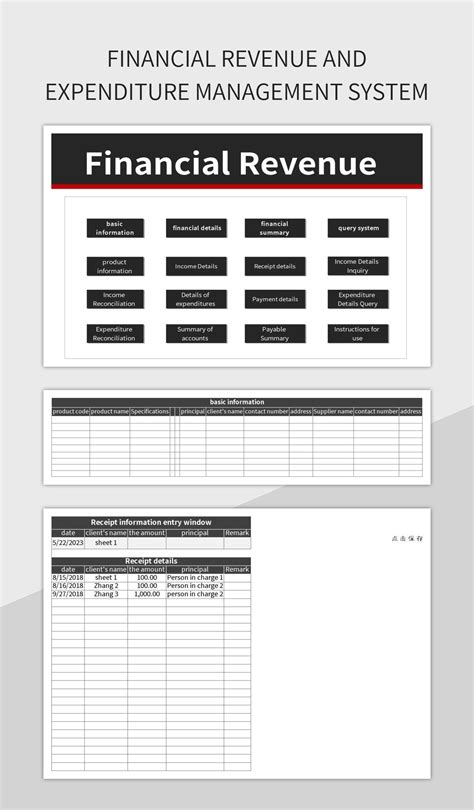 Free Financial Revenue And Expenditure Management System Templates For