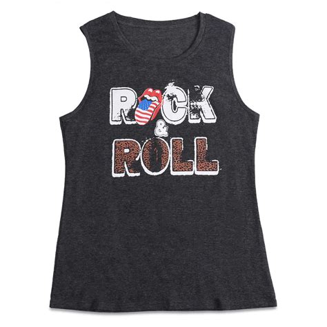 Women Rock N Roll American Flag Tank Top Stars And Stripes Design Your Megastore