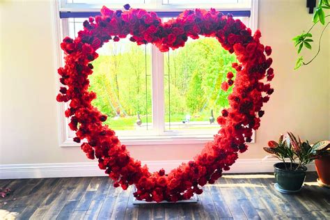 Heart Full Of Roses Backdrop Rental Balloons Bash