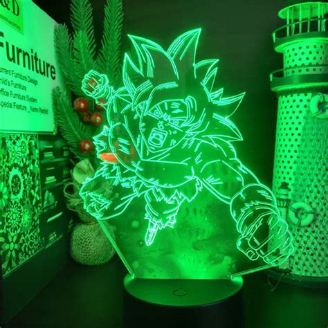 Lámpara Led De Dragon Ball Son Goku Super Saiyan Ultra Insti Cuotas