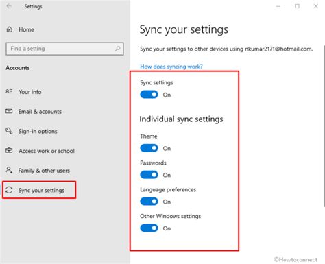 How To Configure Sync Your Settings In Windows 10