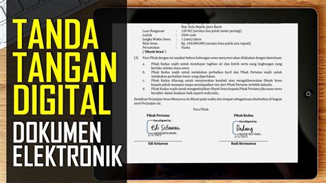 Tutorial Tanda Tangan Digital Dokumen Elektronik Yang Sah Youtube