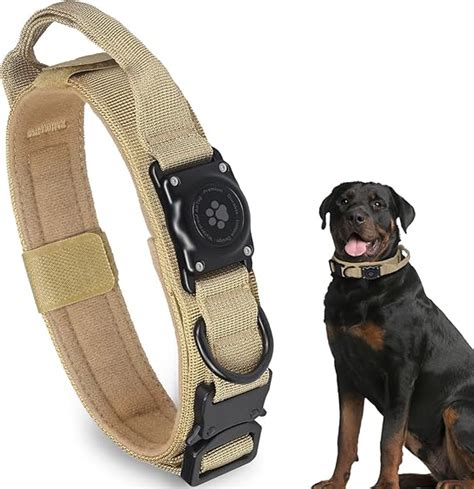 Tactical AirTag Collar Para Perro 100 Impermeable Integrado Apple