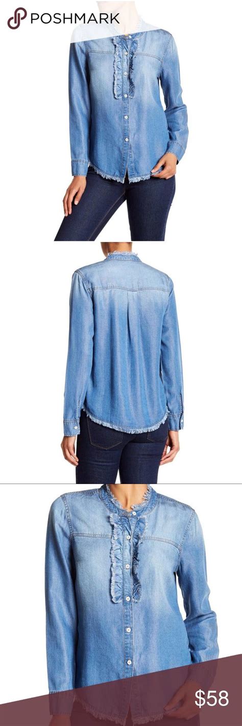 Splendid Indigo Ruffle Chambray Nordstrom Shirt