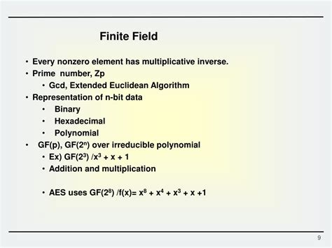 PPT Lect 8 Advanced Encryption Standard PowerPoint Presentation