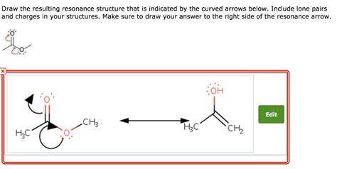 Draw The Curved Arrows And The Resulting Resonance Structure