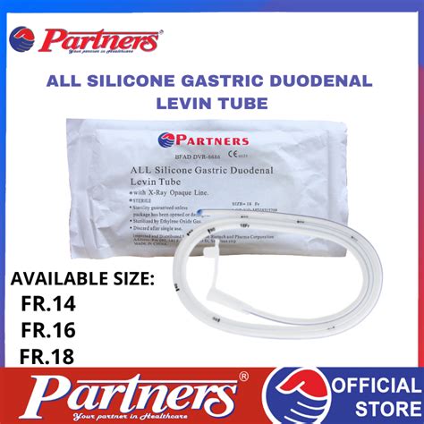 Partners All Silicone Gastric Duodenal Levin Tube Fr 14 120 124 Cm