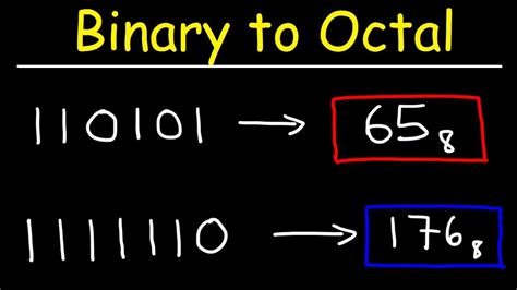 Binary To Octal Conversion Youtube