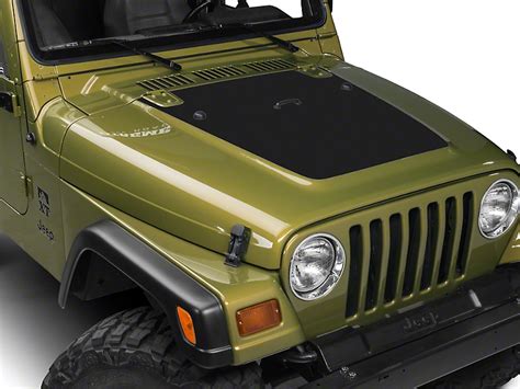 Jeep Wrangler Hood Decal Matte Black 97 06 Jeep Wrangler Tj