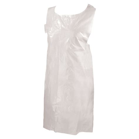 White Disposable Poly Aprons Pack 100