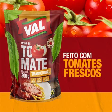 Molho De Tomate Tradicional Val Sach Cx Un X G Val Alimentos