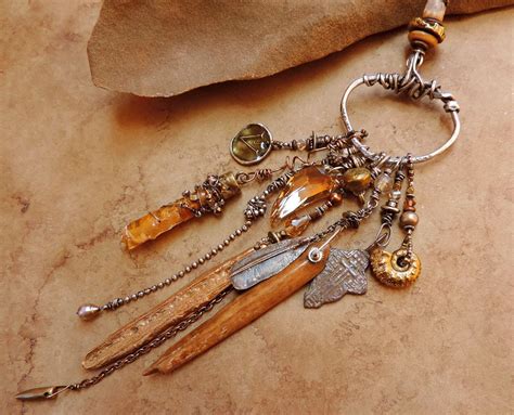 Talisman Necklace With Antique And Vintage By Deserttalismans