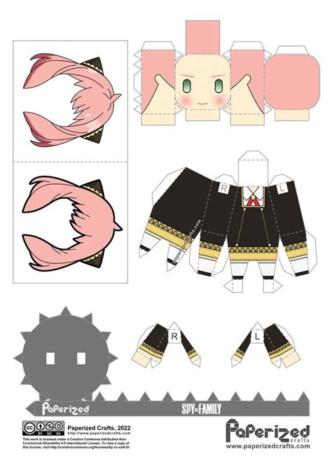 Plantilla Anya Pepercraft Anime Paper Paper Doll Template Anime Crafts