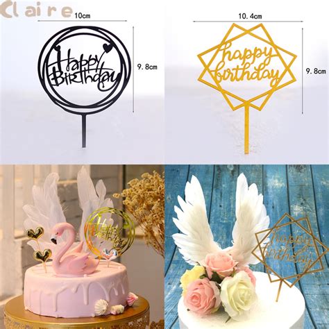 Jual 1PCS Cake Topper Topper Cake Akrilik Bronzing Sisipan Topper