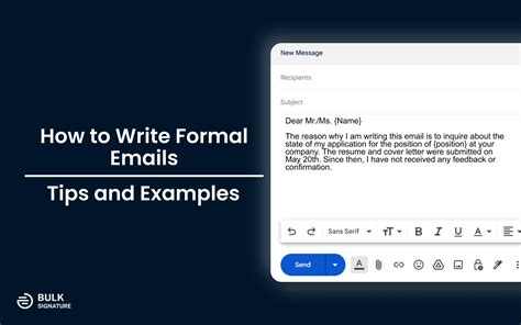 How To Write Formal Emails With Examples